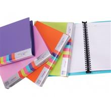 دفتر کلاسوری استریپ سهند قفل فلزی-100برگ با جای CDآبی Ring Binder Sahand Notebook-100Sheets